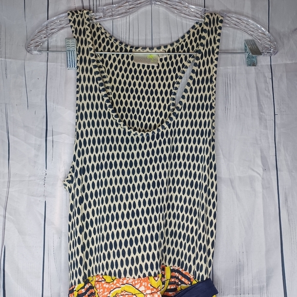 PORRIDGE Anthropologie Flight of the Bee Multi Mix Rayon Silk Dress sz M - Picture 3 of 16